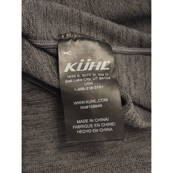 Kuhl Ryzer 1/4 Zip Pullover Mens Large Gray Performance Sweater Stretch Outdoor - Picture 7 of 11